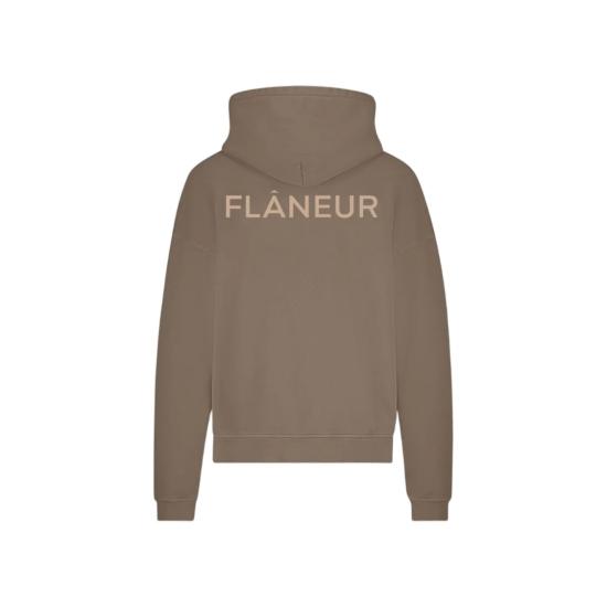 25FW 플라네르 후드 티셔츠 2000001799208 Brown - FLANEUR
