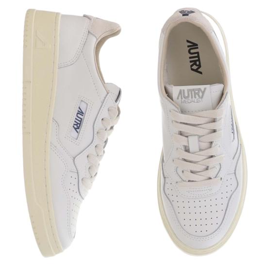 26FW 오트리 메달리스트 로우 레더 스니커즈 AULWBJ04LEASUELOGOWHTSNOWHT Grey - AUTRY
