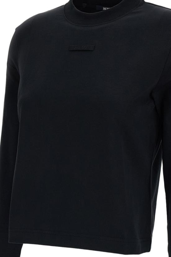 26FW 자크뮈스 그로그랭 로고 롱슬리브 티셔츠 TSW00155AJ00124990 Black - JACQUEMUS