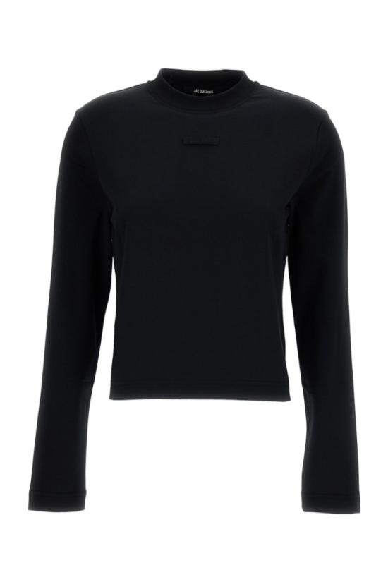 26FW 자크뮈스 그로그랭 로고 롱슬리브 티셔츠 TSW00155AJ00124990 Black