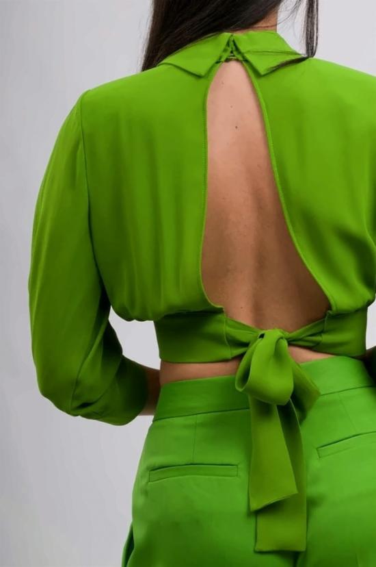 26SS 엘리자베타프랜치 블라우스 CA14761E2 EV3 Green - ELISABETTA FRANCHI