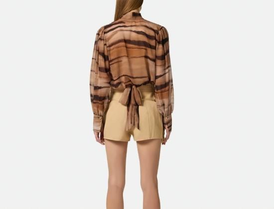 26SS 엘리자베타프랜치 블라우스 CA16062E2 470 Brown - ELISABETTA FRANCHI