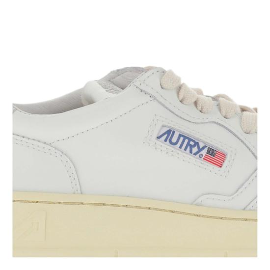 26FW 오트리 메달리스트 로우 레더 스니커즈 AULWLL05LEATLEATWHTSILVER White - AUTRY