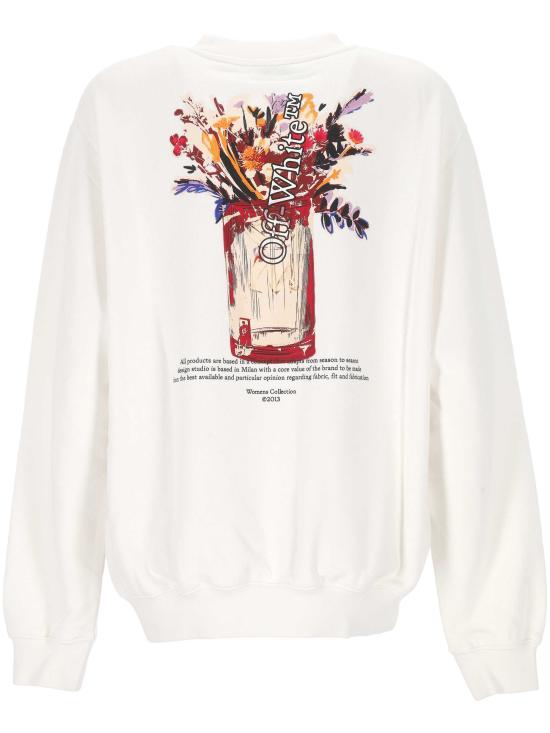 25FW 오프화이트 스웨터 OWBA055F25FLE003 0110 WHITE BL - OFF WHITE