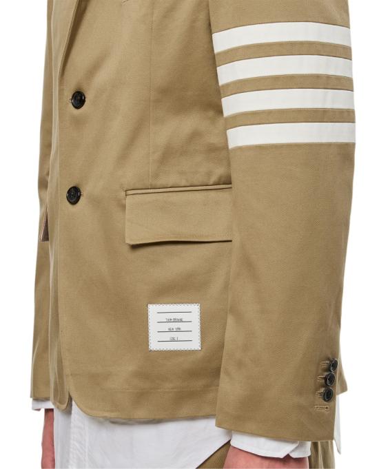  톰브라운 코튼 트윌 4바 언컨스트럭티드 클래식 스포츠 코트 MJU490A03788275 Neutrals - THOM BROWNE