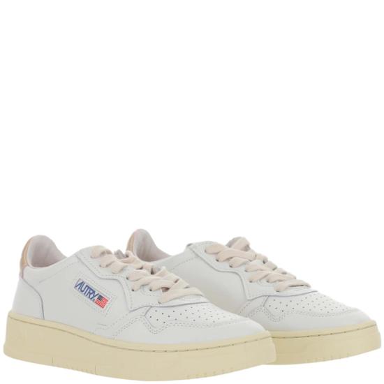 26FW 오트리 메달리스트 로우 레더 스니커즈 AULWLL06LEATLEATWHTGOLD White - AUTRY