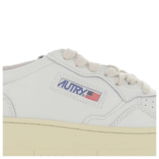 26FW 오트리 메달리스트 로우 레더 스니커즈 AULWLL06LEATLEATWHTGOLD White - AUTRY