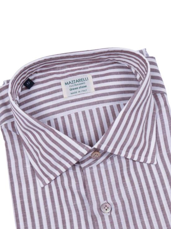 26SS 마짜렐리 긴팔 셔츠 89W 12 Brown - MAZZARELLI