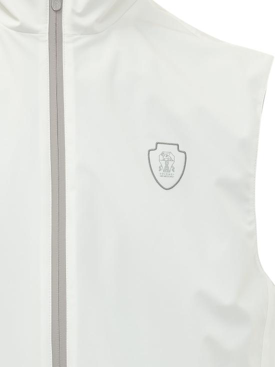 26FW 브루넬로 쿠치넬리 민소매 다운 재킷 MM49A7460F CCT82 OFF WHITE - BRUNELLO CUCINELLI