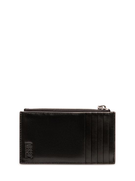 26FW 디젤 1DR 로고 메탈릭 지퍼 카드 홀더 X10270PS202 H0535 ARGENTO - DIESEL