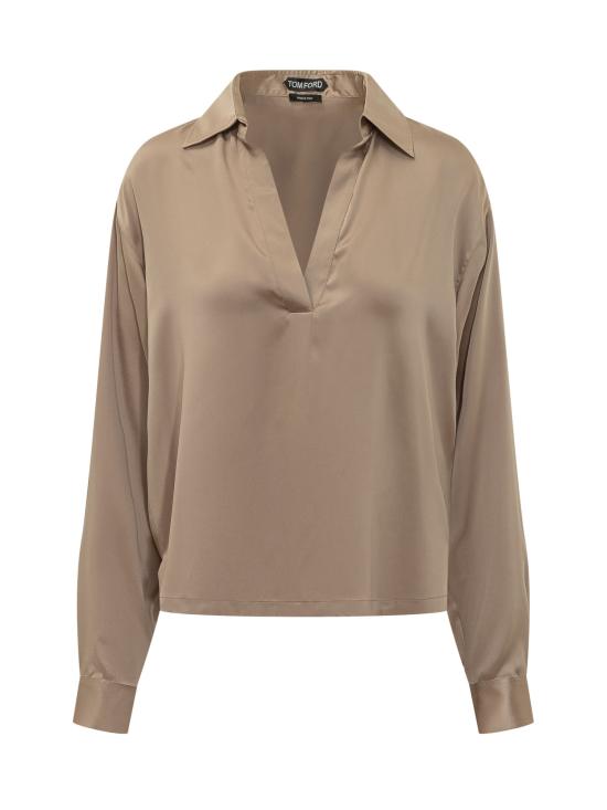 26FW 톰포드 폴로 티셔츠 TS2144FAX1720 JBQ DESERT TAUPE