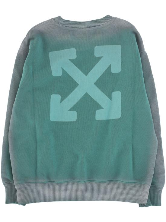 25FW [키즈] 오프화이트 캐시미어 니트 OBBA001F25FLE008 5950 Teal lig - OFF WHITE
