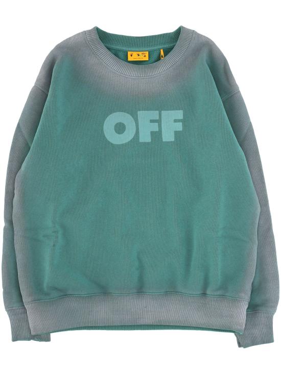 25FW [키즈] 오프화이트 캐시미어 니트 OBBA001F25FLE008 5950 Teal lig