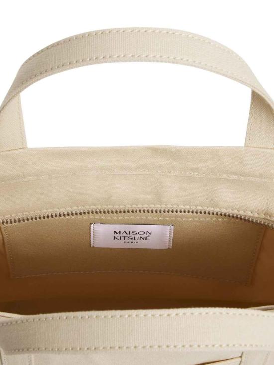 26SS 메종키츠네 폭스 헤드 스몰 토트백 LW05103WW01070432 Beige - MAISON KITSUNE