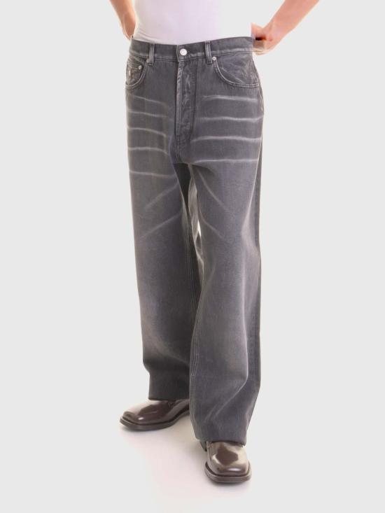 25FW 모스키노 스트레이트 팬츠 30952220555 Grey - MOSCHINO