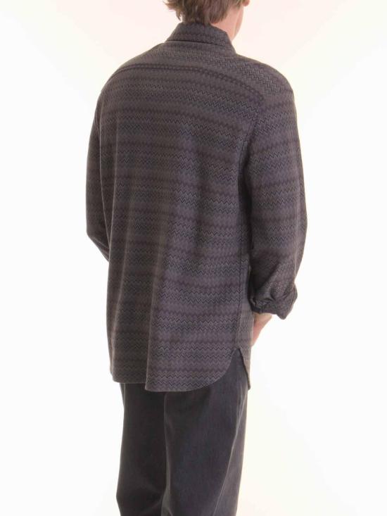 25FW 미소니 긴팔 셔츠 US25WJ02BR013KS91PX Grey - MISSONI