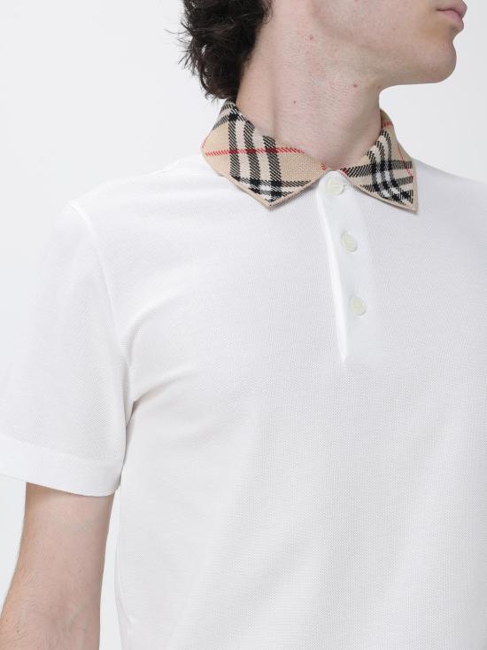 26FW 버버리 폴로 티셔츠 8126966 White - BURBERRY