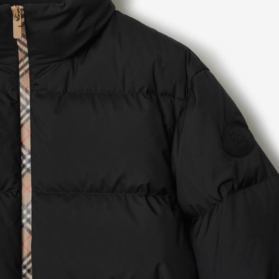 26FW 버버리 체크 테이프 스노우든 푸퍼 자켓 8110196 A1189 Nero - BURBERRY