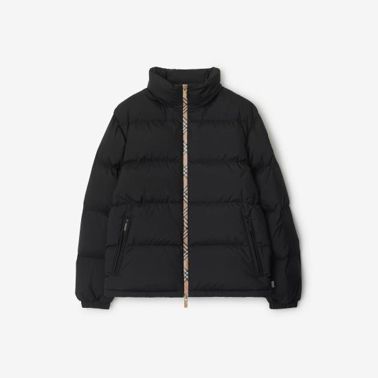 26FW 버버리 체크 테이프 스노우든 푸퍼 자켓 8110196 A1189 Nero