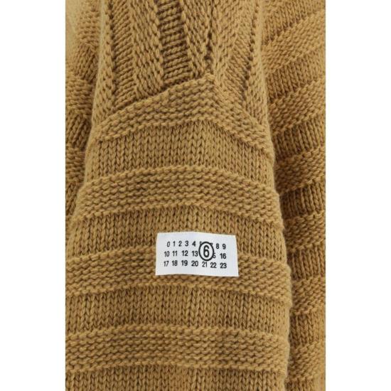 26FW MM6 메종마르지엘라 터틀넥 Mm6 메종 마르지엘라 울 오비스 아리에스 터틀넥  베이지 - MM6 MAISON MARGIELA