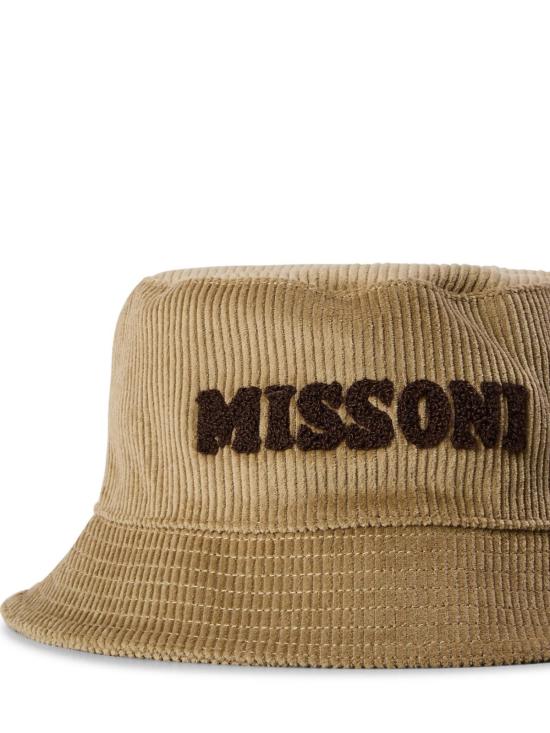  미소니 버킷햇 미쏘니 코드 로고 버킷햇 베이지 - MISSONI
