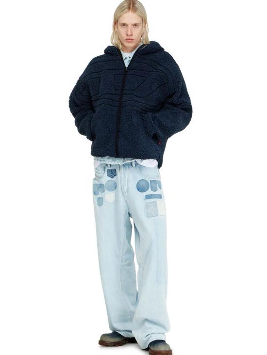26FW 디젤 S-ZAT 테디 후디 자켓 A189470KIBT 81E Blu - DIESEL