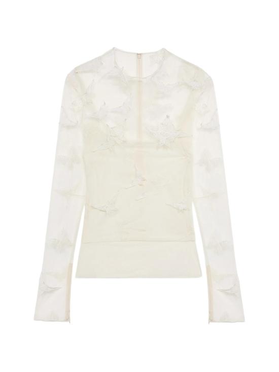 26SS 블루마린 긴팔 티셔츠 P644C262A F0108 BUTTER WHITE