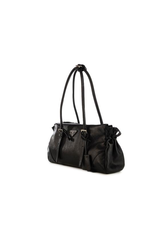 26FW 프라다 보니 미디엄 글라쎄 가죽 토트백 1BG628VOOX2HF2 F0002 Nero - PRADA