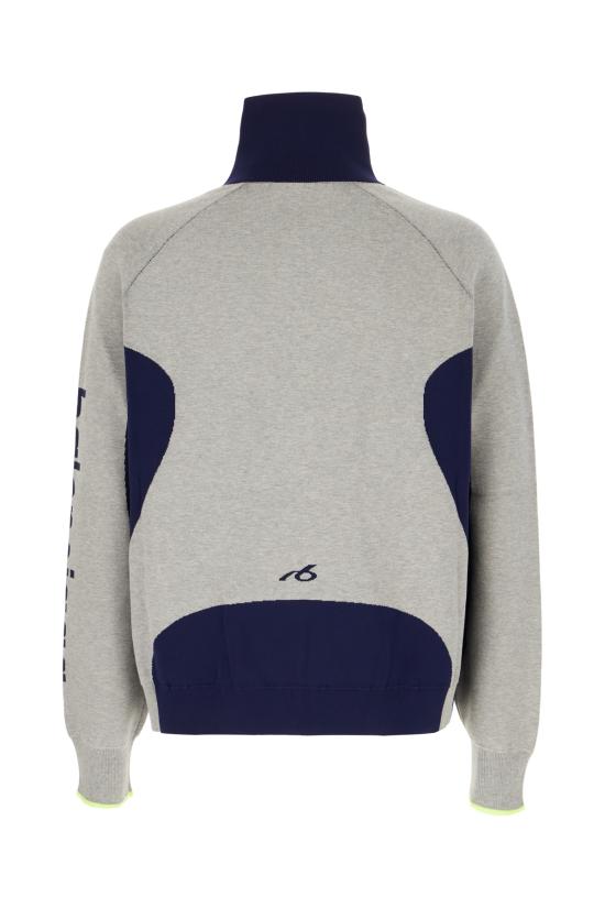 26FW 발렌시아가 바디스 니트 집업 카디건 A000GVT3459 1223 GREY NAVY - BALENCIAGA