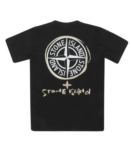 26SS [키즈] 스톤 아일랜드 티셔츠 L1S162100009S0377 V0029 BLACK - STONE ISLAND