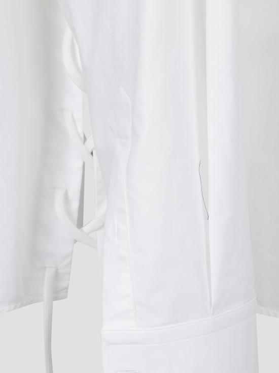 26SS 발렌시아가 레이스 업 셔츠 857835TRM28 9000 WHITE - BALENCIAGA