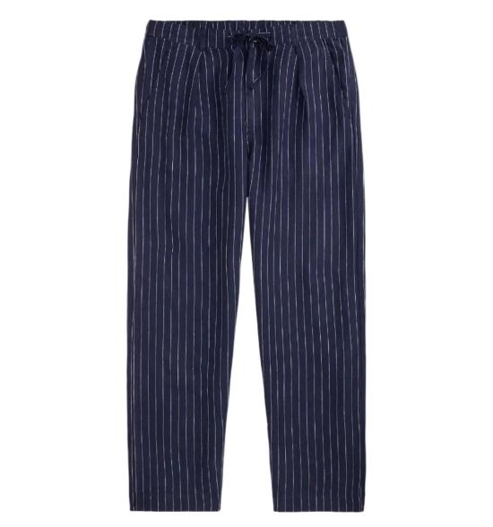  폴로 랄프로렌 치노 팬츠 Polo Ralph Lauren Lateef 릴렉스 핏 스트라이프 리넨 팬츠 네이비 앤 화이트