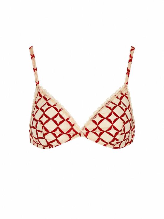 26FW 로라 우비나티 브라  I3R04ST 03 WHITE CORAL RED
