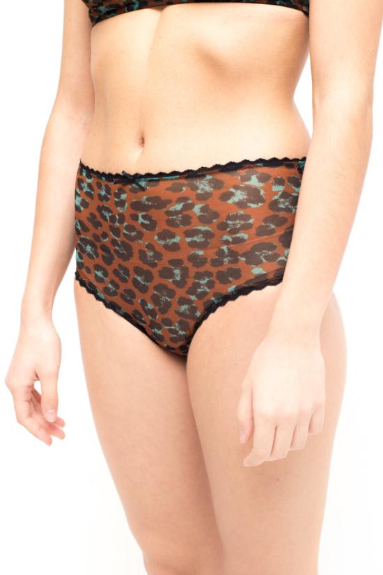 26SS 로라 우비나티 팬티  I7S01RR 02 BROWN AND BLACK LEO BLACK - LAURA URBINATI