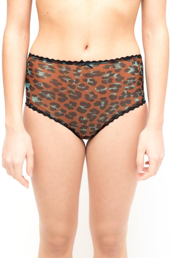26SS 로라 우비나티 팬티  I7S01RR 02 BROWN AND BLACK LEO BLACK - LAURA URBINATI