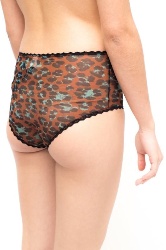 26SS 로라 우비나티 팬티  I7S01RR 02 BROWN AND BLACK LEO BLACK - LAURA URBINATI