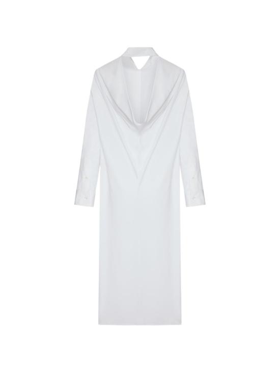 26SS 발렌시아가 포플린 백드레이프 롱 셔미지 드레스 872283 TUM209000 White - BALENCIAGA