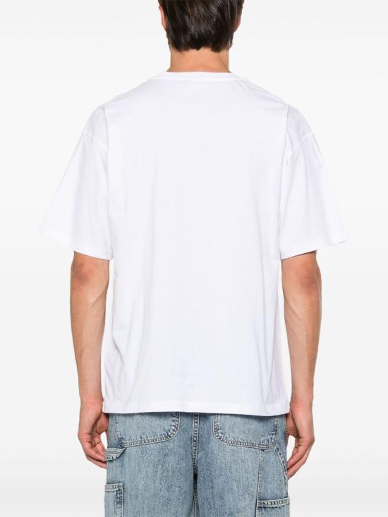 26FW 디젤 T-박스트-Div 로고 패치 티셔츠 A14943 0GRAI100 Bianco - DIESEL