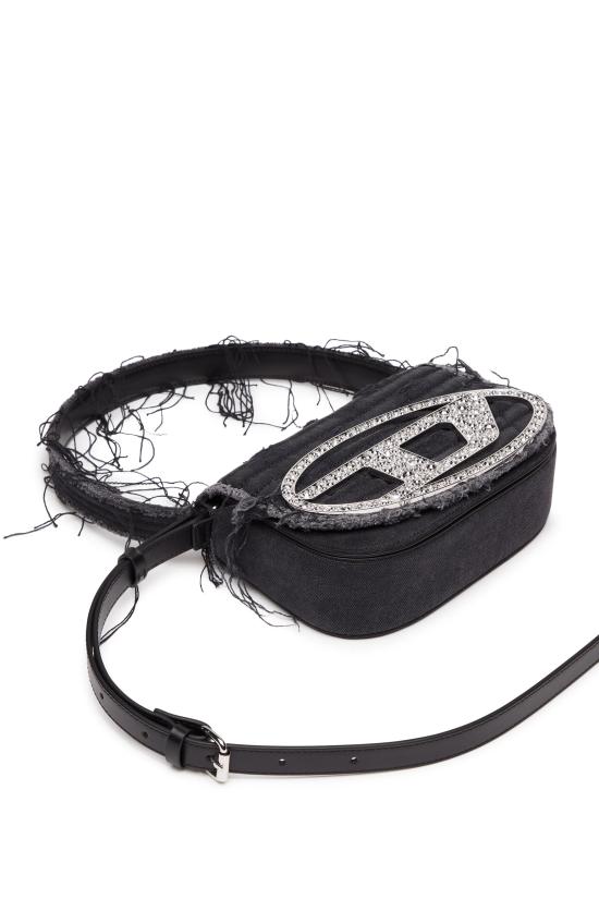 26FW 디젤 1DR-아이코닉 숄더백 캔버스 앤 레더 X08396P6319 T8013 NERO - DIESEL