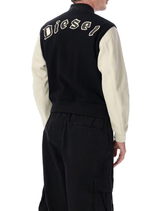 26FW 디젤 wool blend and leather 봄버 자켓 A211640LHAL 9XX - DIESEL