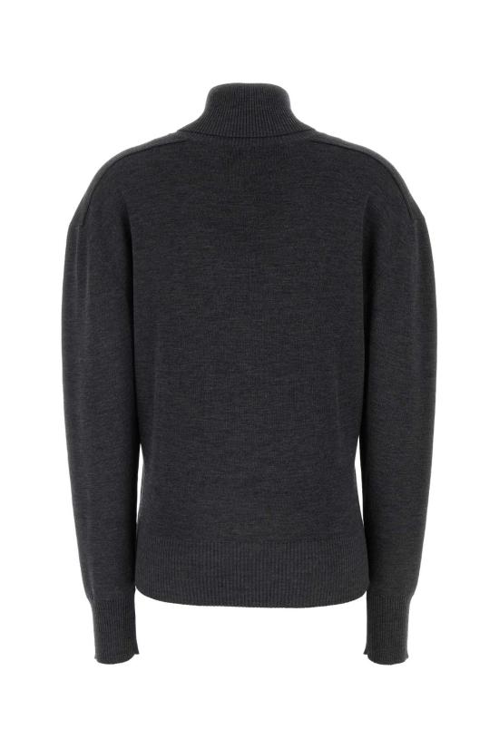  버버리 스플릿 터틀넥 라인 울 스웨터 8095113 A1391 Grey - BURBERRY