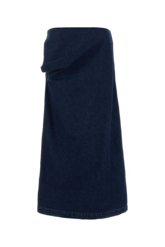 25FW 마그다뷰트림 스커트 130925 NAVY Blue