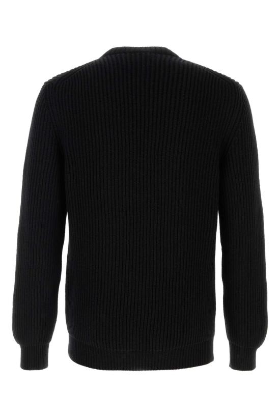 26SS 펜디 맥시 로고 자수 울 리브 니트 스웨터 FZX091AW0C F0QA1 Black - FENDI