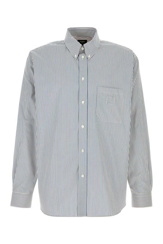 26SS 펜디 스트라이프 코튼 셔츠 FS1296AVZC F0QR0 Stripped