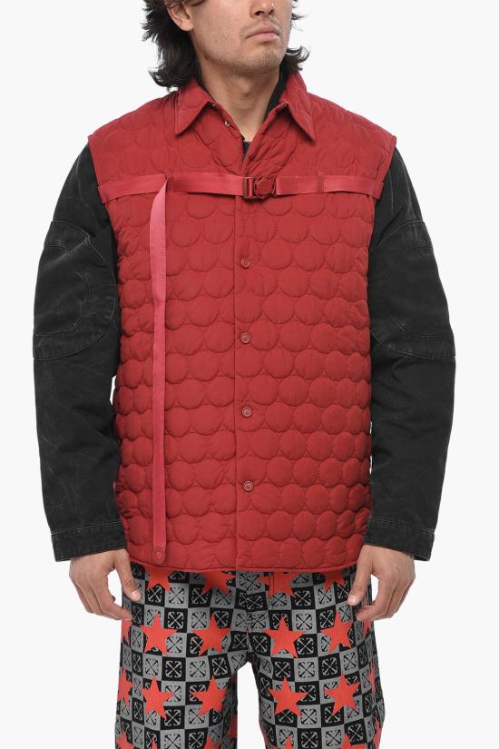  오프화이트 패딩 조끼 OMEX001F23FAB0012900 Red