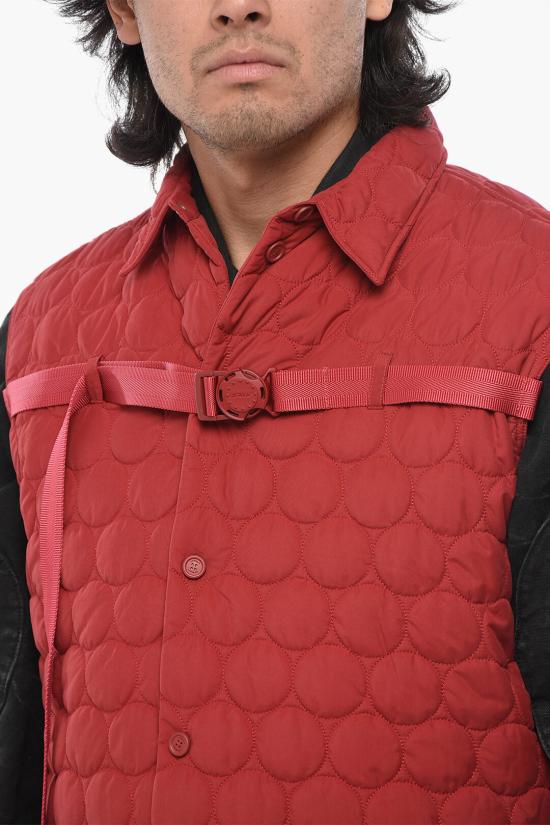  오프화이트 패딩 조끼 OMEX001F23FAB0012900 Red - OFF WHITE