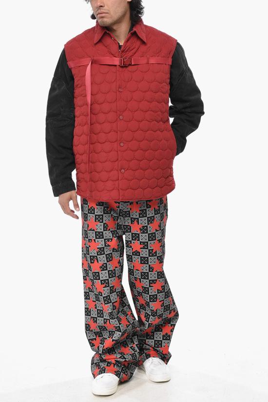  오프화이트 패딩 조끼 OMEX001F23FAB0012900 Red - OFF WHITE