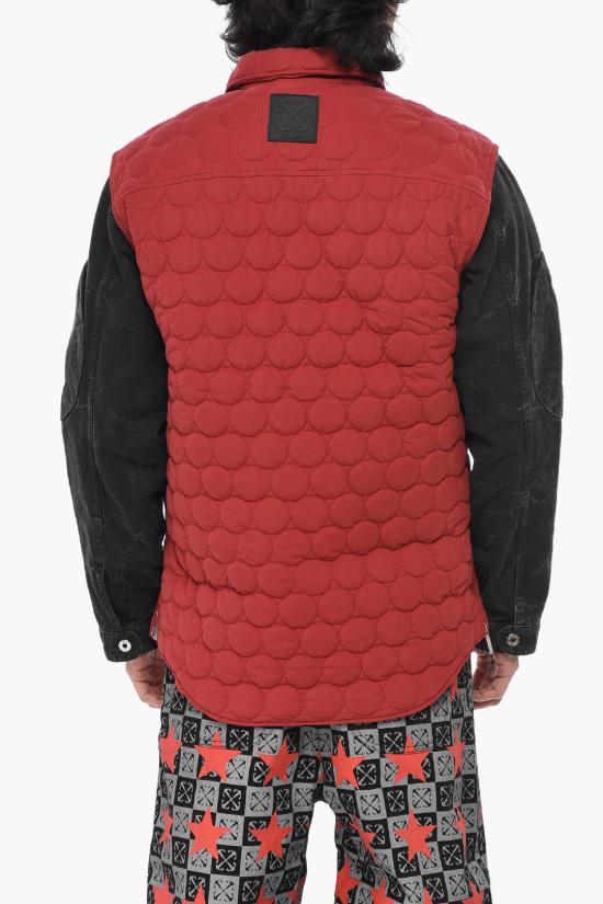  오프화이트 패딩 조끼 OMEX001F23FAB0012900 Red - OFF WHITE