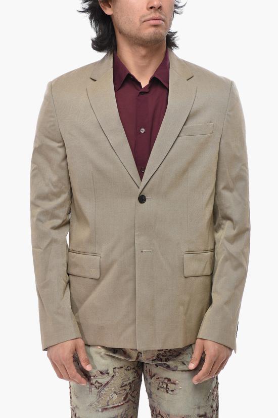  오프화이트 수트 자켓 OMEN063F23FAB0016161 Beige