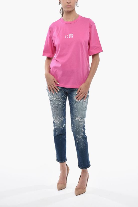  디스퀘어드2 반팔 티셔츠 S80GC0057S23009260 Pink - DSQUARED2